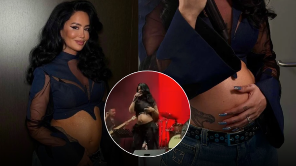 Me barkun e rrumbullakosur dhe plot energji, Dafina Zeqiri vazhdon të performojë