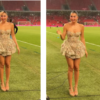 Françeska Rrustem nuk ndalet as në shi, transmeton direkt nga stadiumi