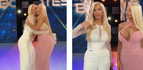 Ups… Benites i del gjoksi në fushë nga fustani i ngushtë