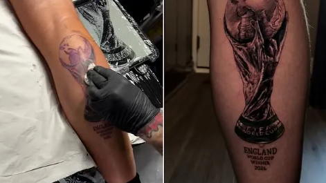 E shpalli Anglinë kampione me tatuazh, por Argjentina ia prishi tifozit ëndrrën