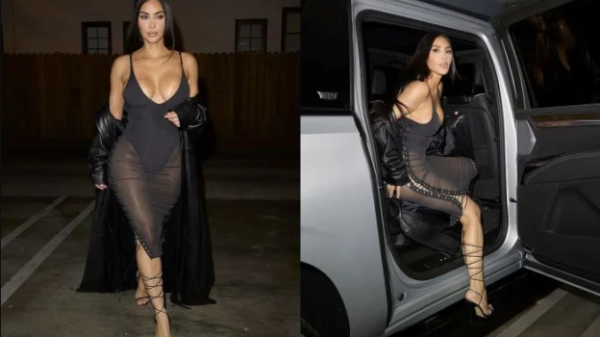 Kim Kardashian mahnit në Los Angeles/ Shfaqet me një veshje transparente që tërhoqi gjithë vëmendjen