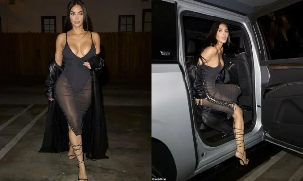 Kim Kardashian mahnit në Los Angeles/ Shfaqet me një veshje transparente që tërhoqi gjithë vëmendjen