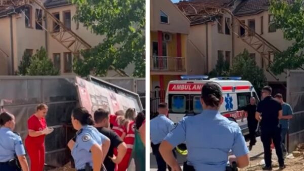 Dy punëtorë u lënduan nga rrëzimi i kranit në rrugën A, policia nis hetimet