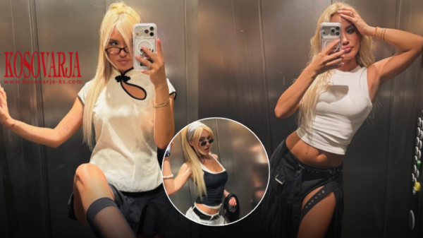 Dea Mishel “pushton” ashensorin me pozat e saj