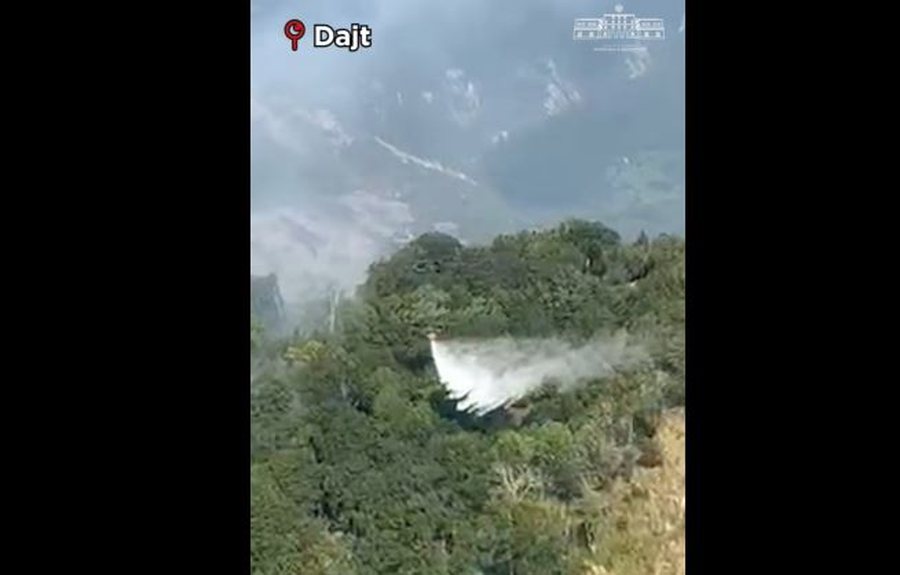 Zjarret në Shqipëri, Nufi: 50 efektivë dhe 2 helikopterë në Dajt