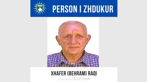 I zhdukur që nga 2 korriku, Policia kërkon ndihmë për gjetjen Xhafer Raqin