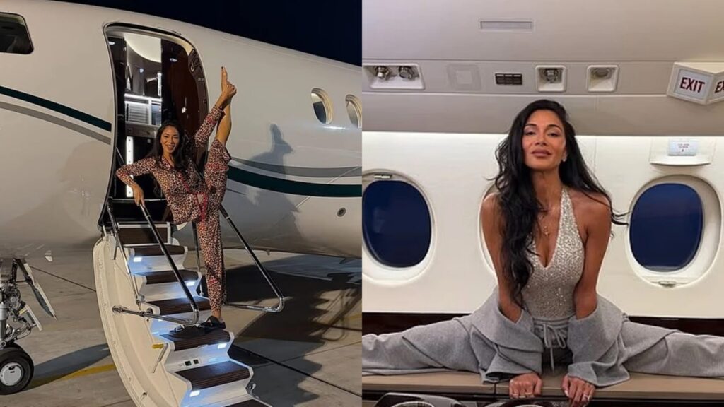 Nicole Scherzinger tregon fleksibilitetin e saj fizik gjatë udhëtimit me…